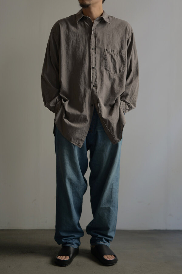 COMOLI コモリ / ヨリ杢 ワークシャツ (sold) | INSIDE MY GLASS DOORS