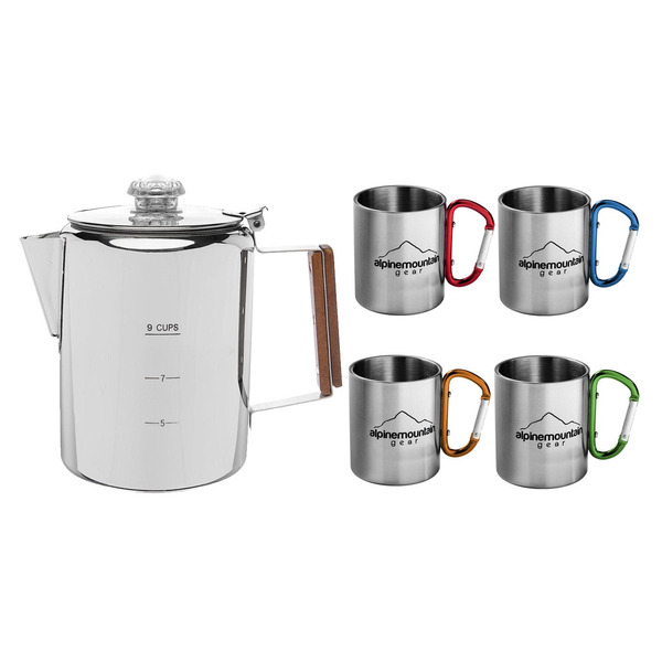Alpine Mountain Gear 5-piece Stainless Steel Coffee Set Same-Day