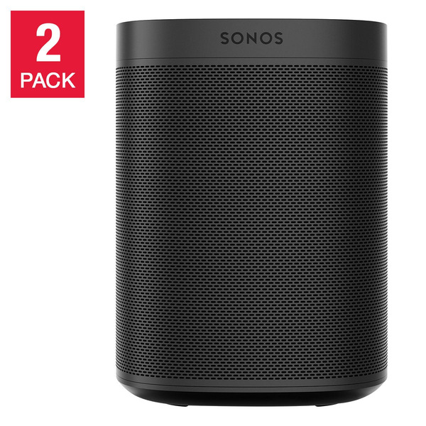 Sonos One SL Wi-Fi Speaker, Shadow Edition, 2-pack Same-Day