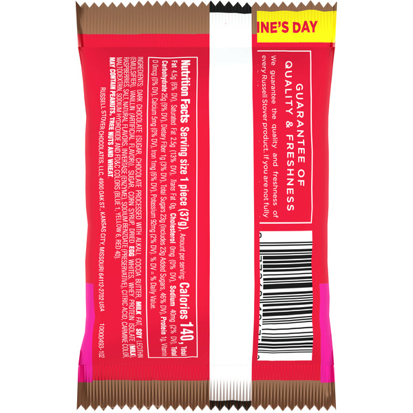 Russell Stover Valentine's Day Dark Chocolate Raspberry Crème