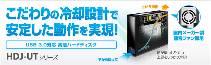 HDJ-UTシリーズ | USB3.0/2.0対応外付けハードディスク | アイ・オー