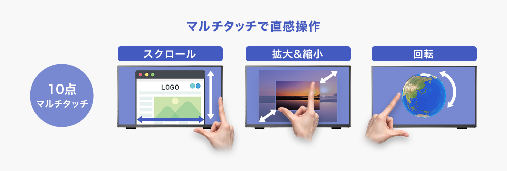 LCD-MF241FVB-T | 10点マルチタッチ対応23.8型ワイド液晶ディスプレイ