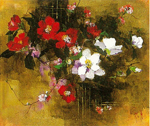 一枚の繪 －～花の舞い～ 羽倉恭子 油彩画展