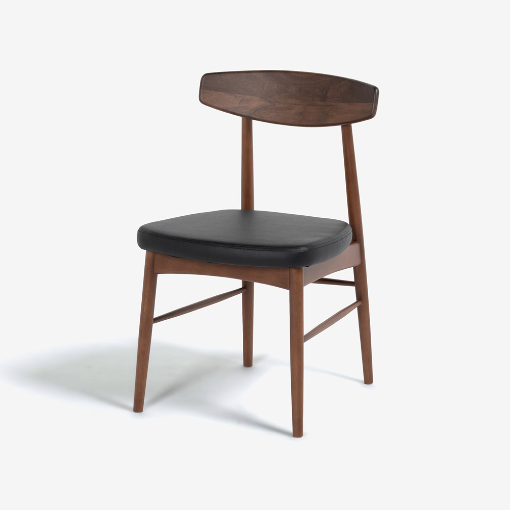 ダイニングテーブル「ユノ3」幅80cm ウォールナット材 丸脚【セール