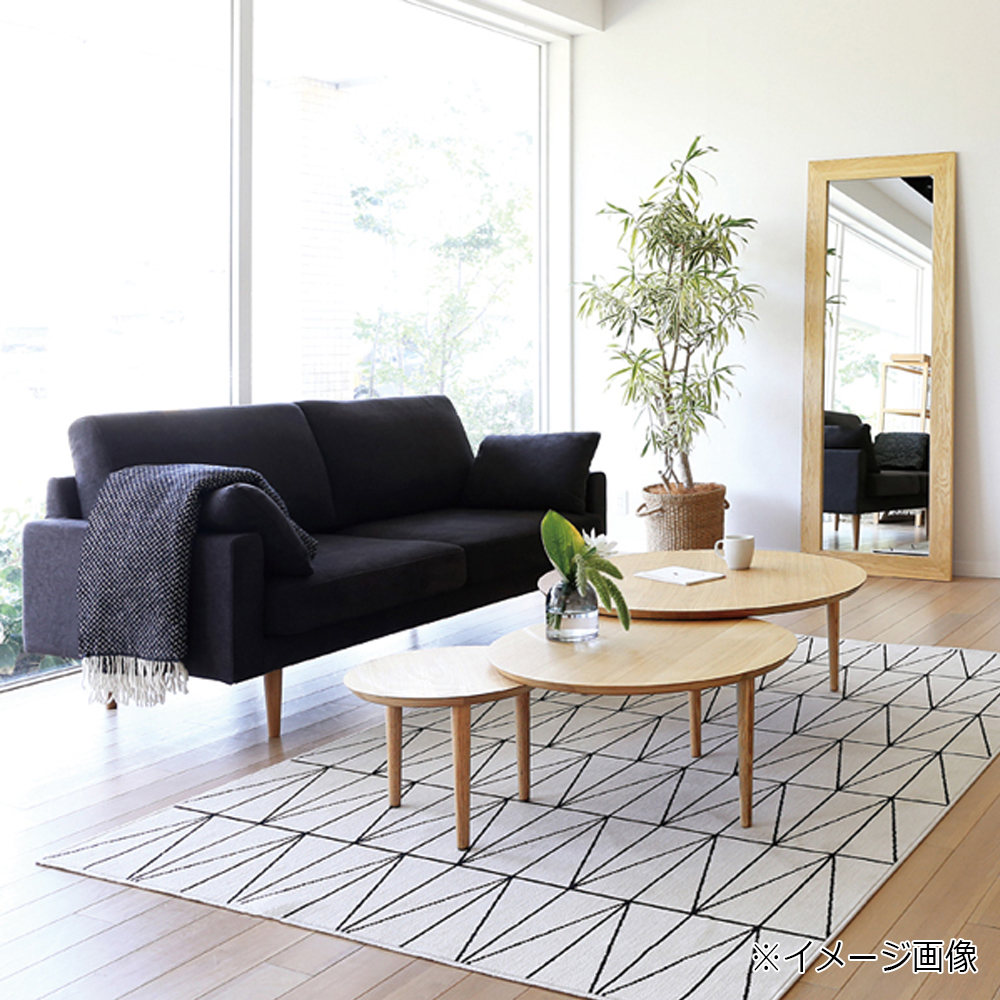 ソファ 3人掛け「レオ」幅195cm #5ダークグレー色 脚部全2色 | 【公式