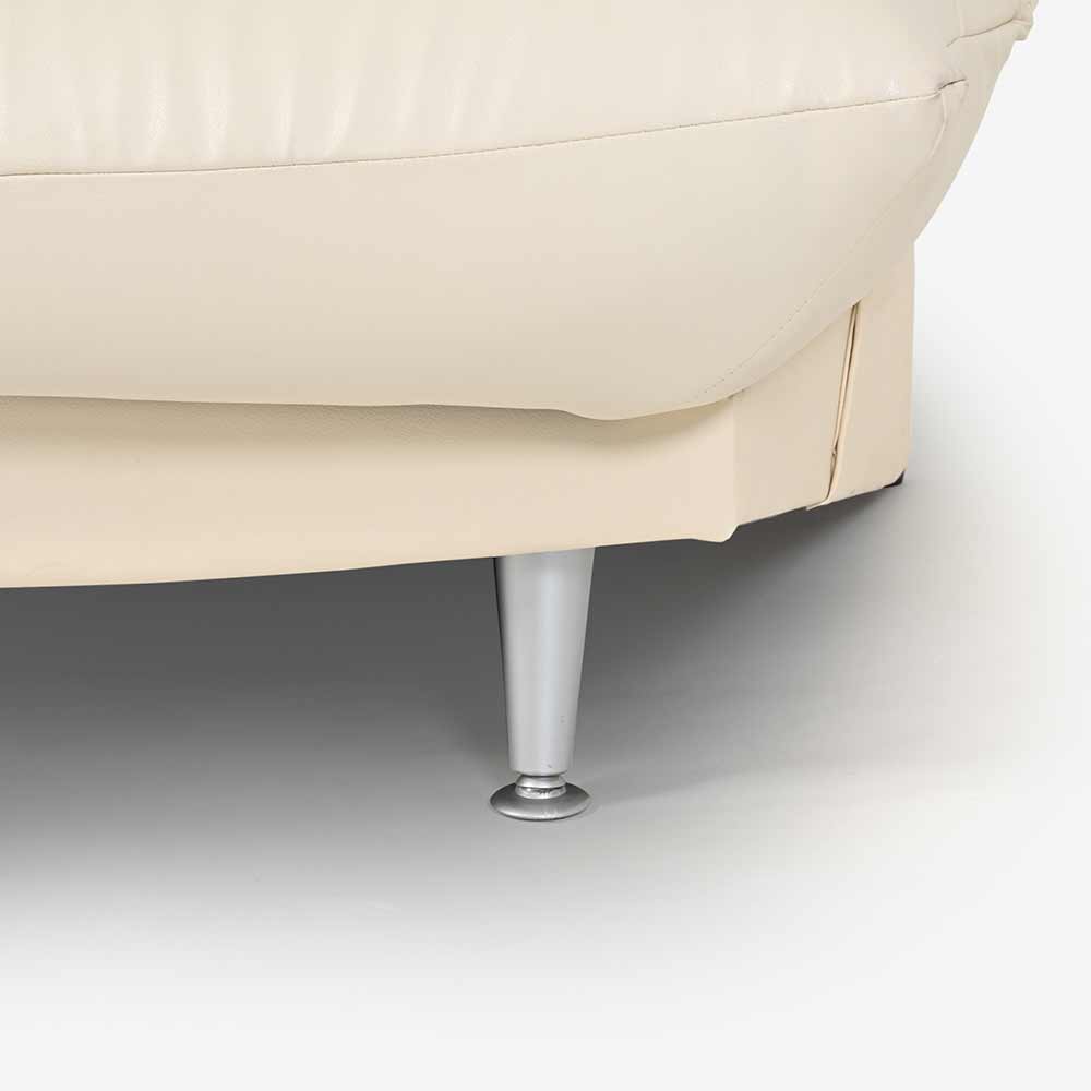 ソファベッド「Nエスポワール」ソフトレザー #スリーマン アイボリー色