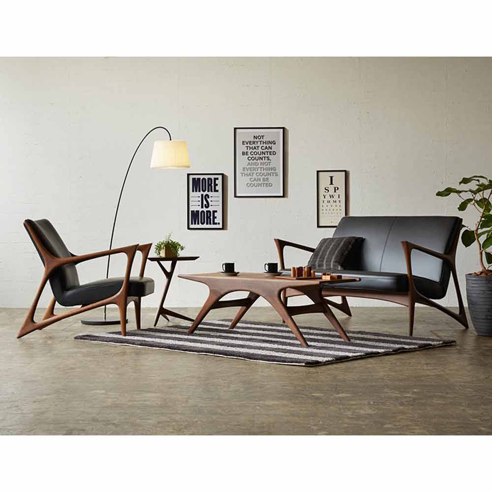 匠工芸 センターテーブル 「クレール」 オイル ウォールナット【受注