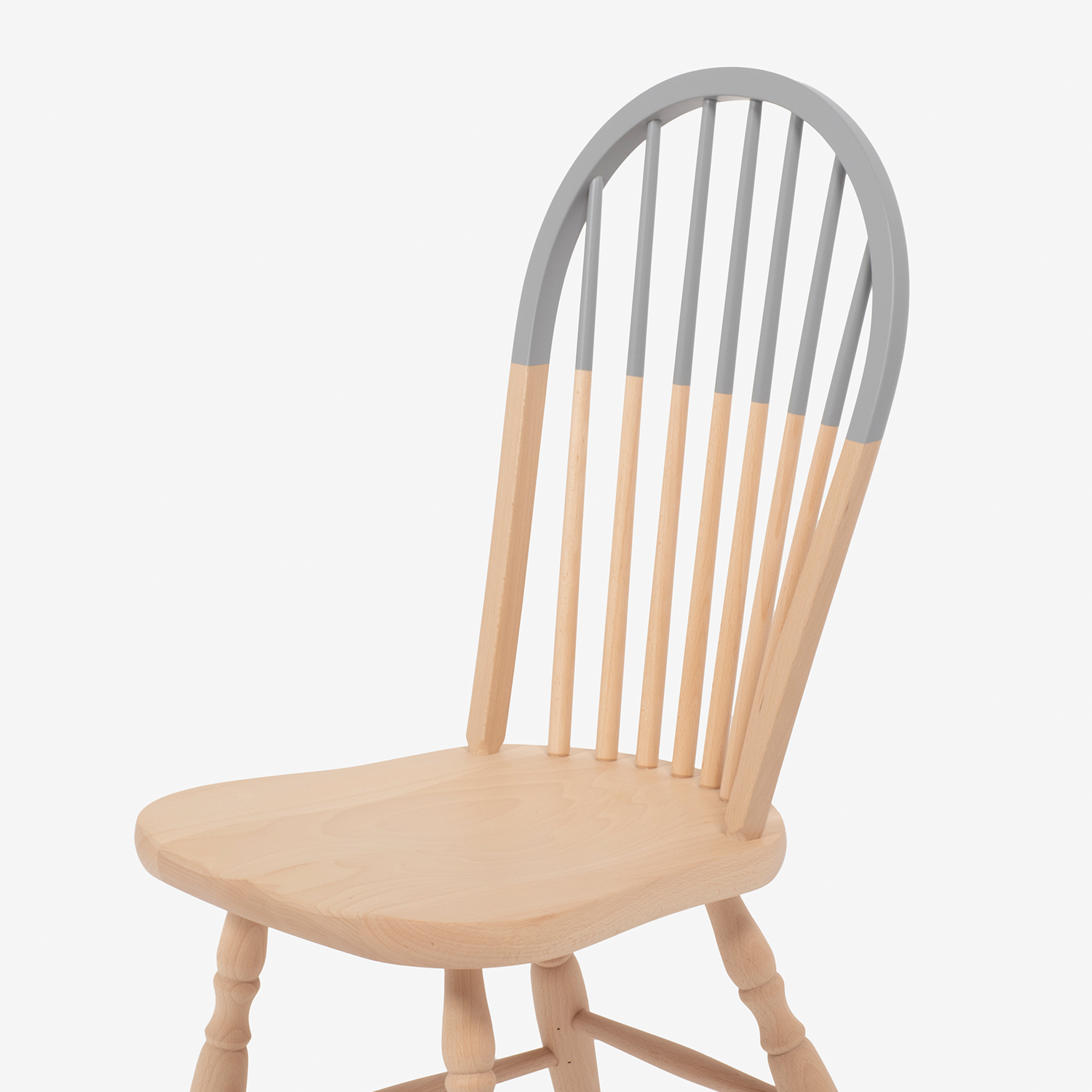 秋田木工 ダイニングチェア「500EB」ブナ材クールグレー色 | 【公式