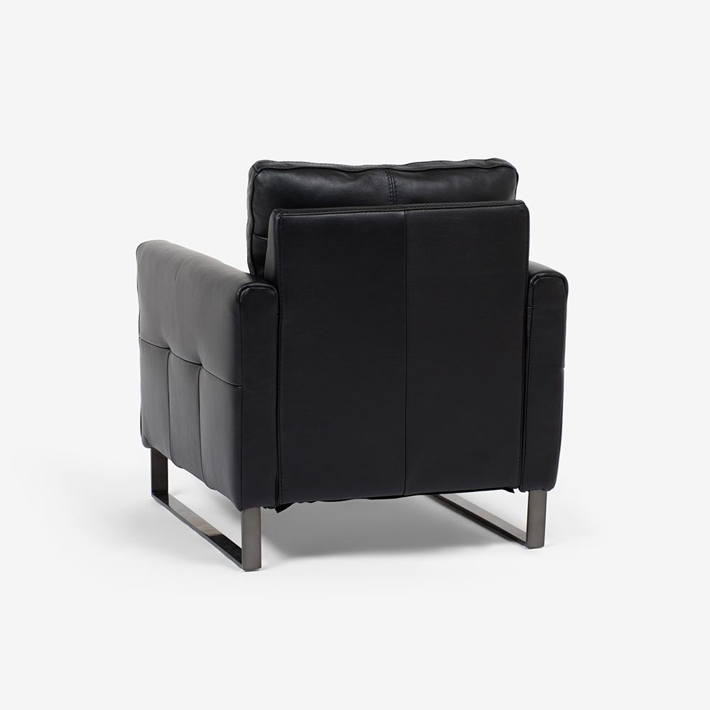 アームチェア「L/S 58N（エルエス58）」革#J-023Cブラック色 | 【公式