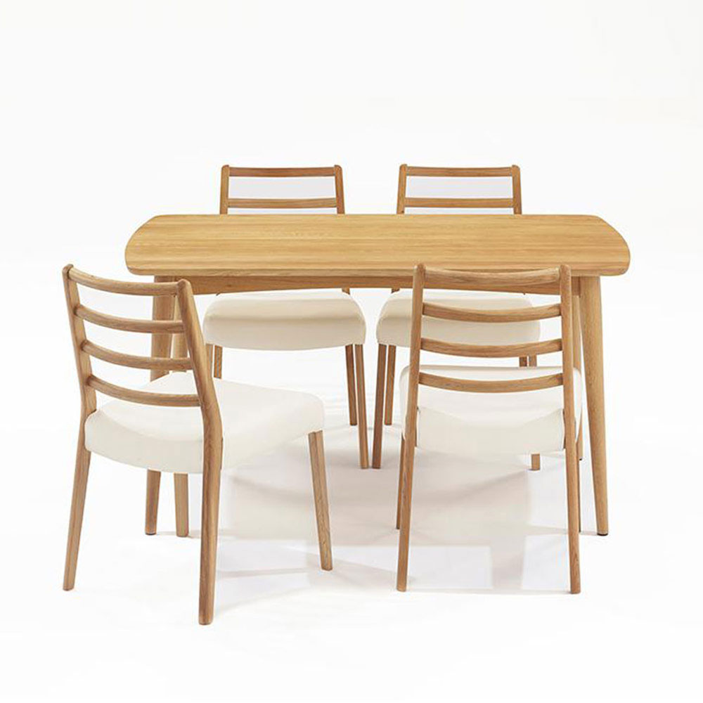 ダイニングセット「シネマ3」オーク材ホワイトオーク色 テーブル3