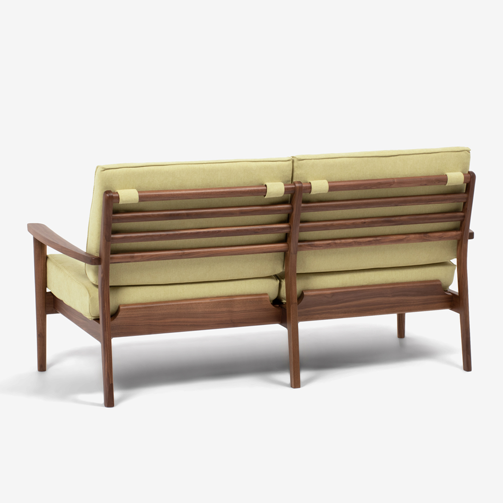 ソファ「シネマN2」幅160cm ウォールナット材 カバーリング仕様 布全9