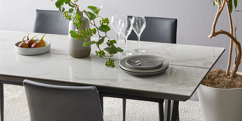 ダイニングテーブル「レイラ」セラミック天板 全2色 全2サイズ