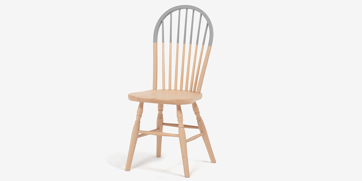 秋田木工 ダイニングチェア「500EB」ブナ材クールグレー色 | 【公式