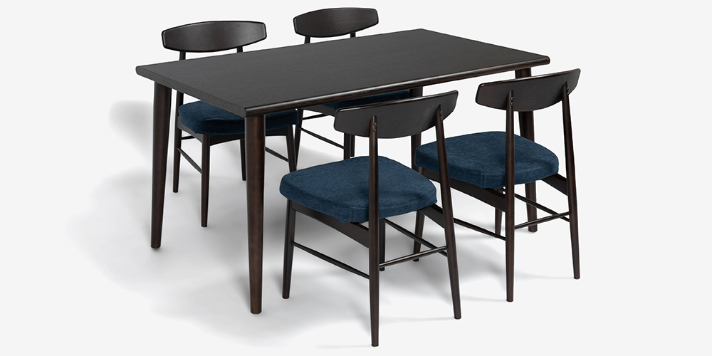 ダイニングテーブル「ユノ3」レッドオーク材ダークブラウン色 丸脚 全3