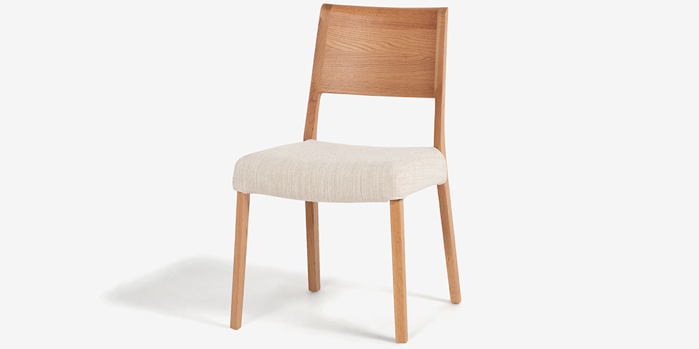 ダイニングチェア「シネマ Bタイプ」レッドオーク材 ホワイトオーク色