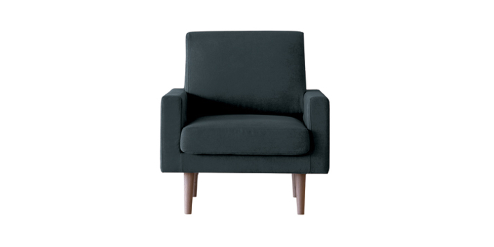 アームチェア「レオ」1人掛け #5ダークグレー色 脚部全2色 | 【公式