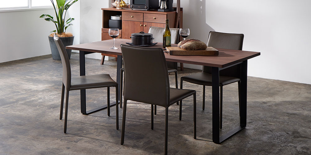 ダイニングテーブル「フィルプラス」長方形スチールB脚タイプ 4サイズ