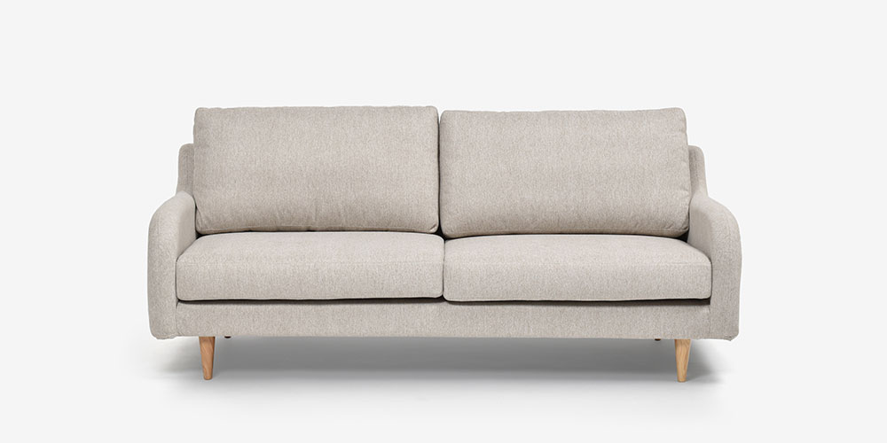 ソファ 3人掛け「CAS-D」幅180cm 布#SPフライデーナチュラル 脚部全3色