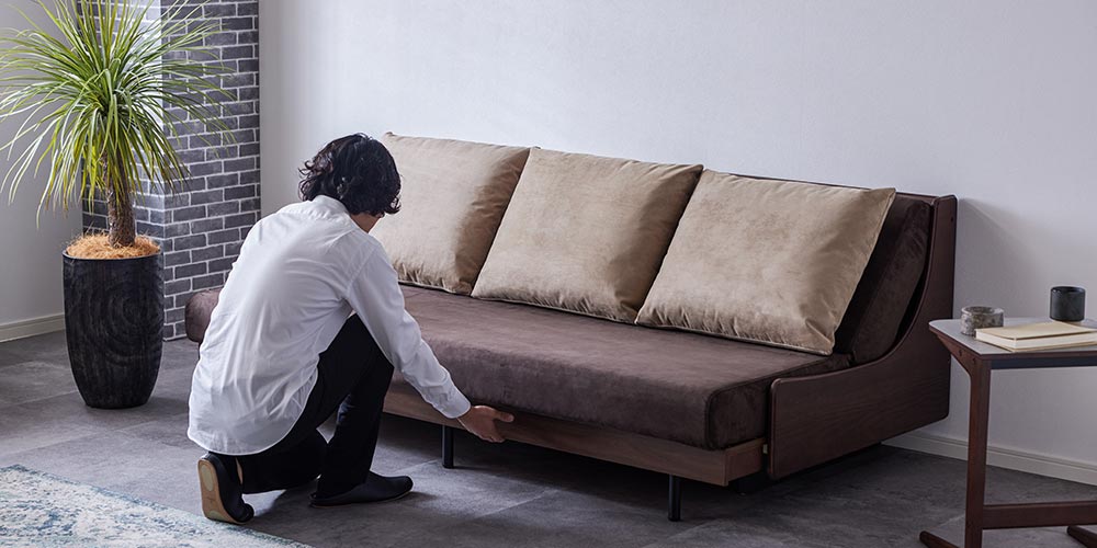 ソファベッド「フォース 200」幅199cm 木部全2色 布全2色 | 【公式