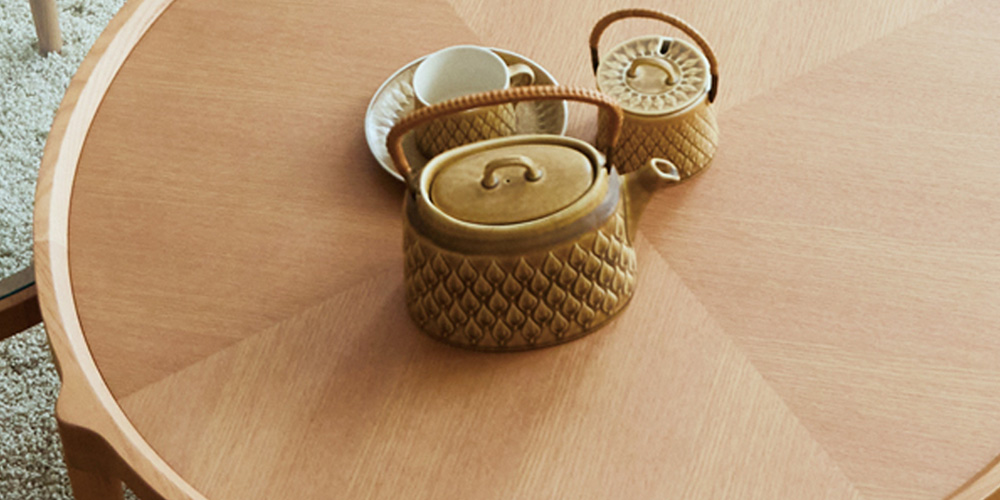 浜本工芸 センターテーブル「T-6004（70マルxH32）」幅70cmマル 天板