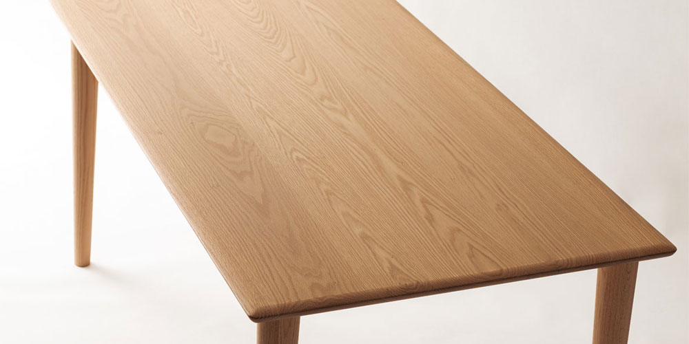 浜本工芸 ダイニングテーブル「DT-7004」幅150cm オーク材ナチュラル色