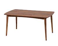 伸長式ダイニングテーブル「フラン」幅120-156cm ウォールナット材