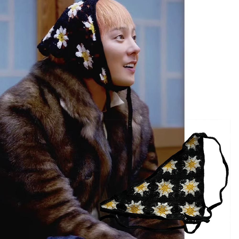 BIGBANG G-DRAGON ジヨン 着用風 スカーフ バブーシュカ 008 - I DOLL