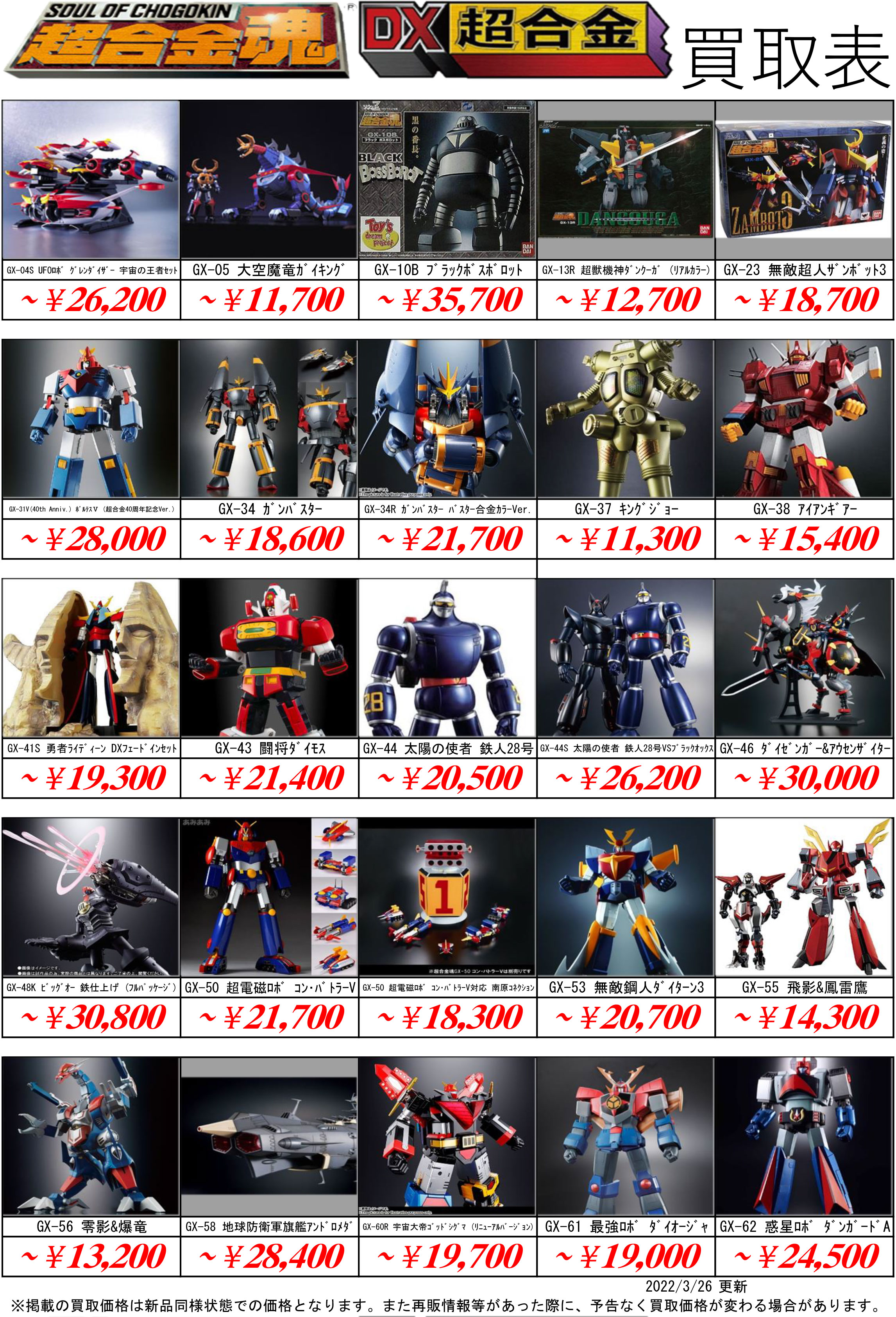 超合金シリーズ強化買取中！-買取なら茨城鑑定団神栖店