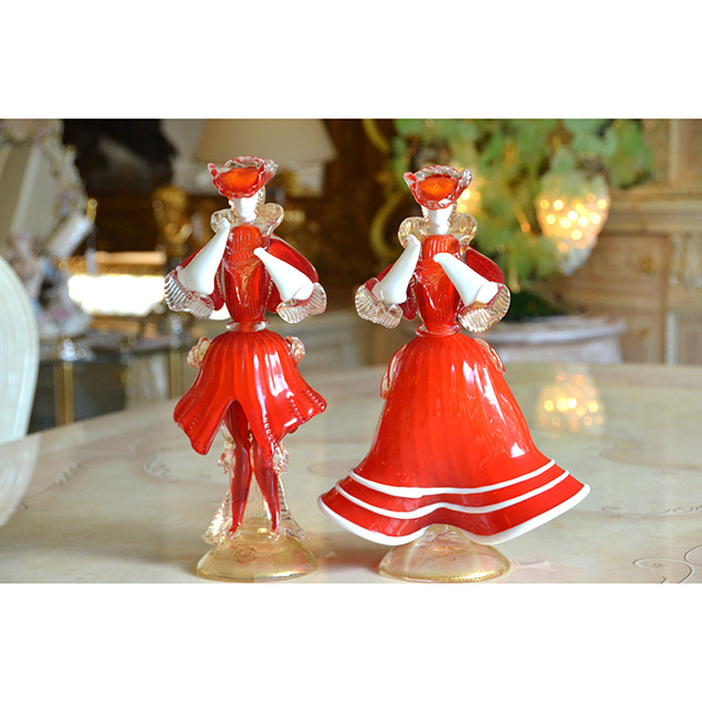 Venice Doll-ベネチアン人形｜レッド仕上げ｜男女ペア｜GLS0022IB