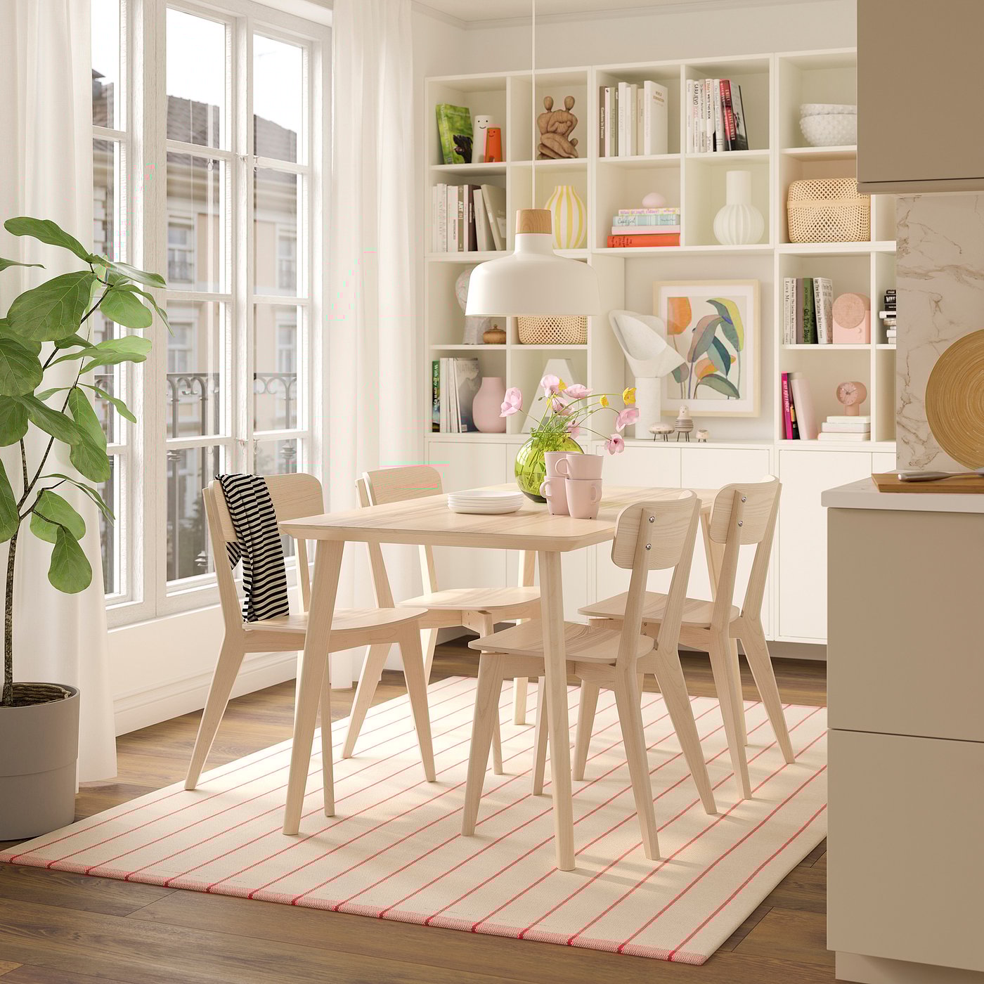 LISABO ash veneer, dining table - IKEA UK