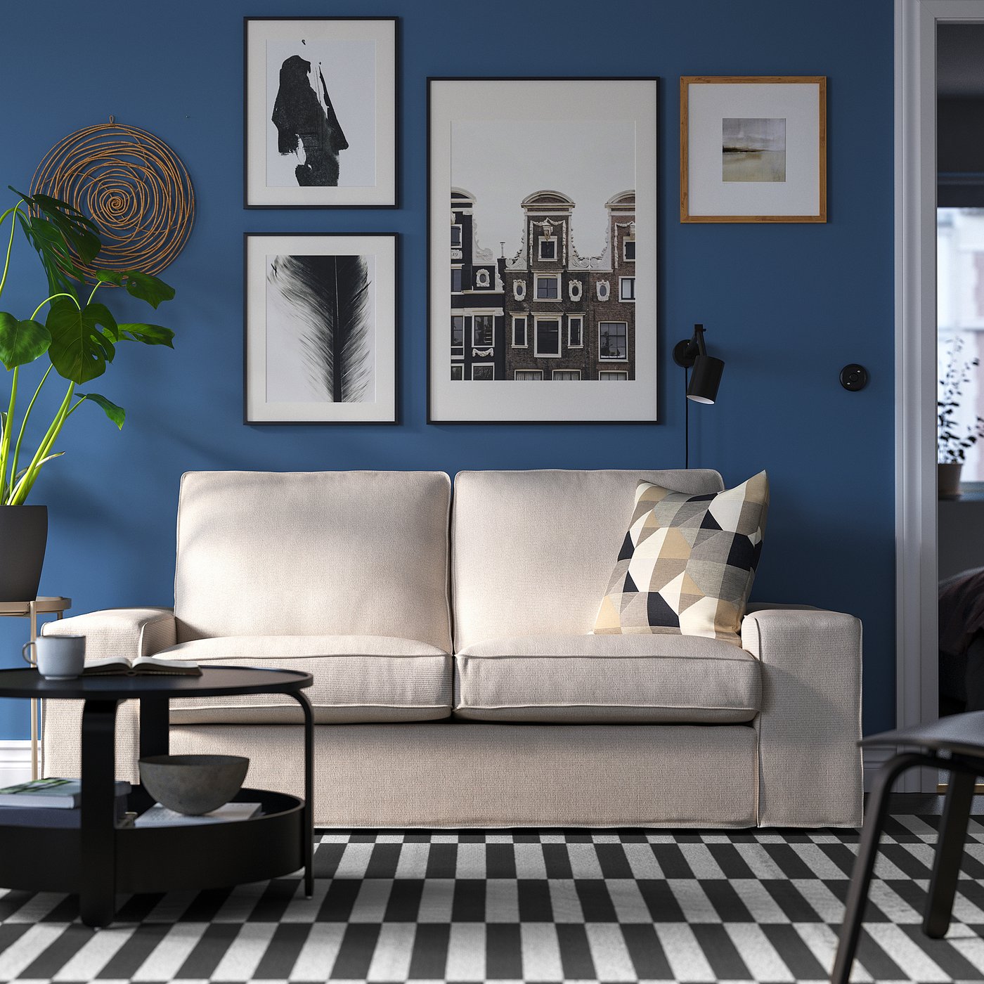 KIVIK シーヴィク 2人掛けソファ, トレースンド ライトベージュ - IKEA