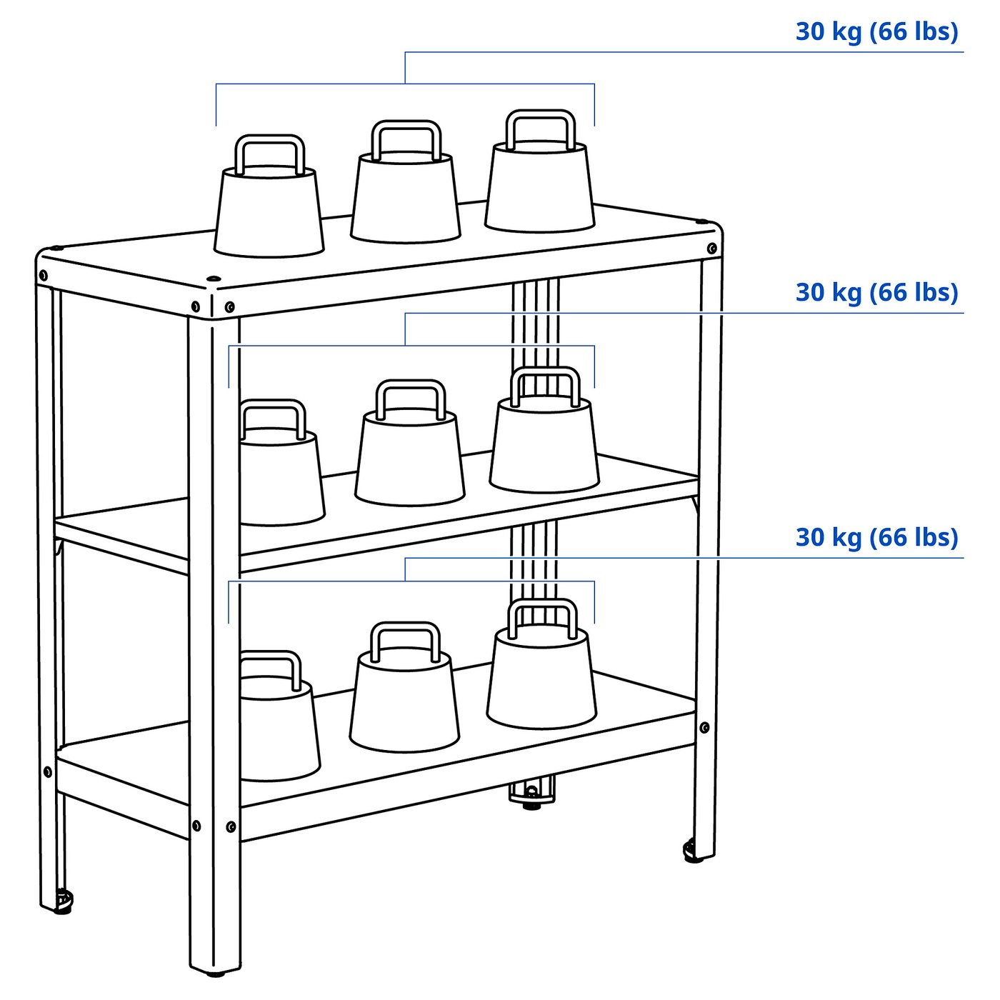 KOLBJÖRN コールビョーン シェルフユニット 室内/屋外用, ベージュ