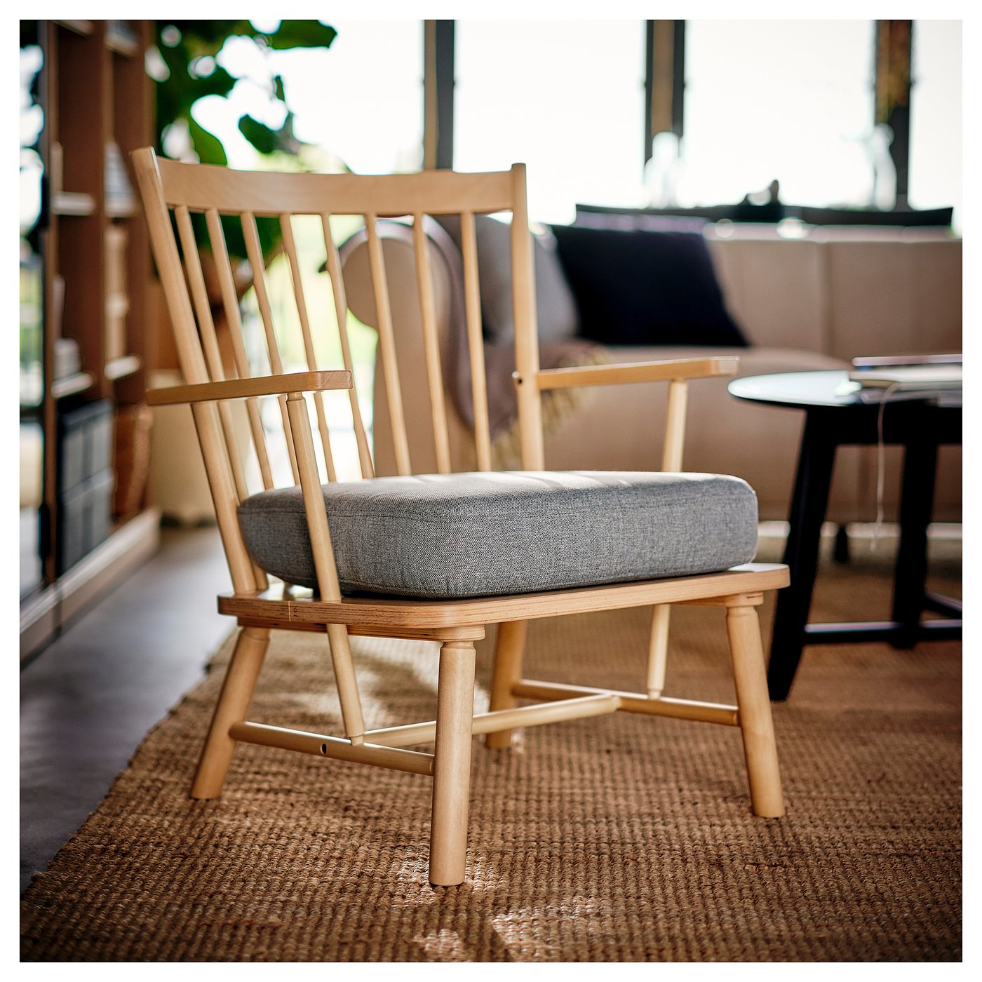 PERSBOL ペルスボル パーソナルチェア, バーチ/ティッブレビ ベージュ