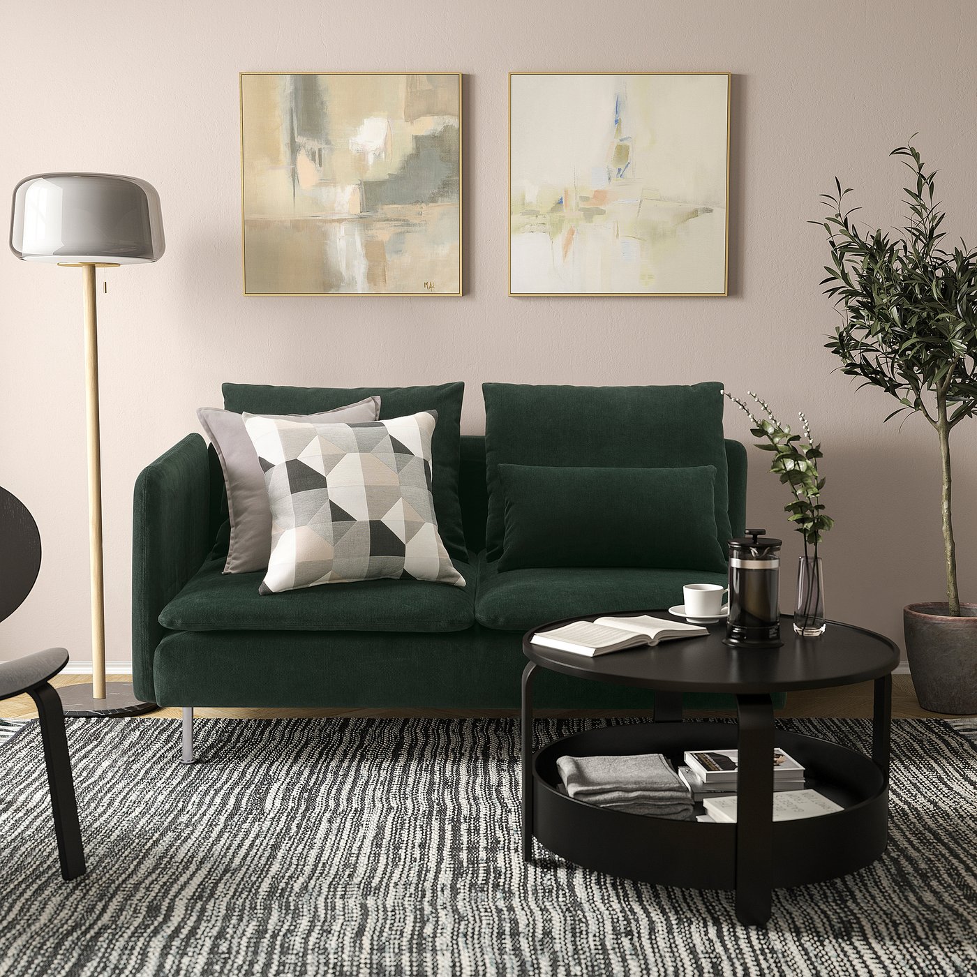 SÖDERHAMN ソーデルハムン 3人掛けコンパクトソファ オープンエンド