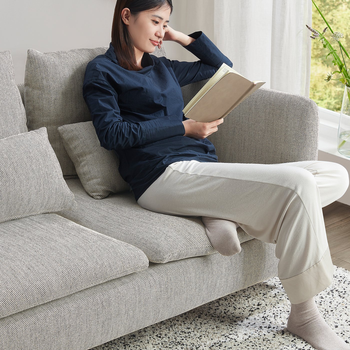 SÖDERHAMN ソーデルハムン 3人掛けコンパクトソファ オープンエンド