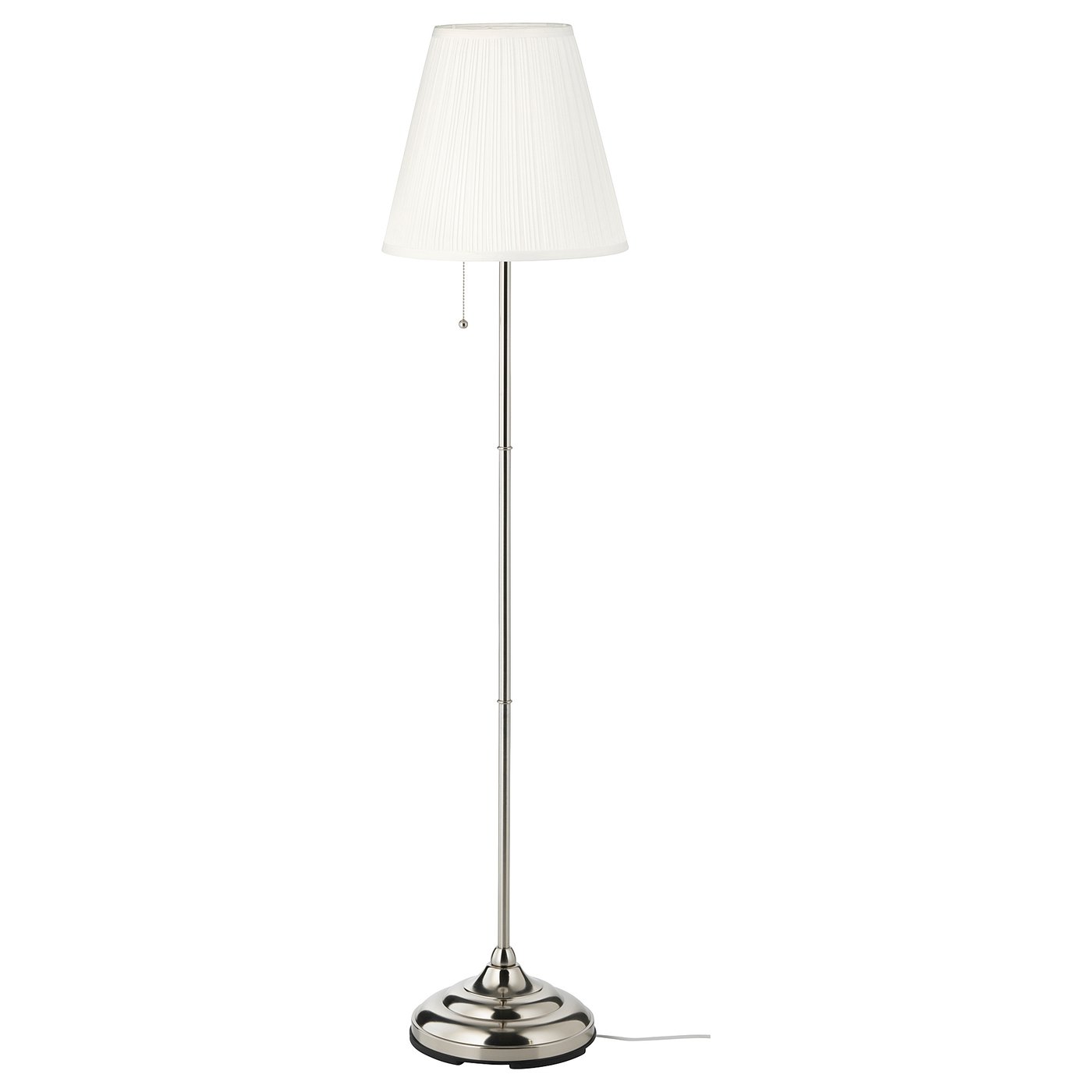ÅRSTID floor lamp, nickel plated/white - IKEA