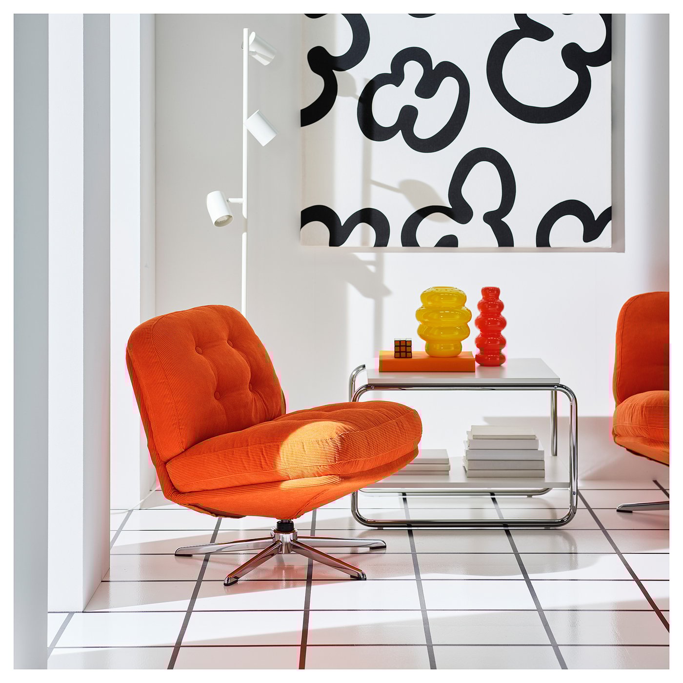 DYVLINGE swivel chair, Kelinge orange - IKEA