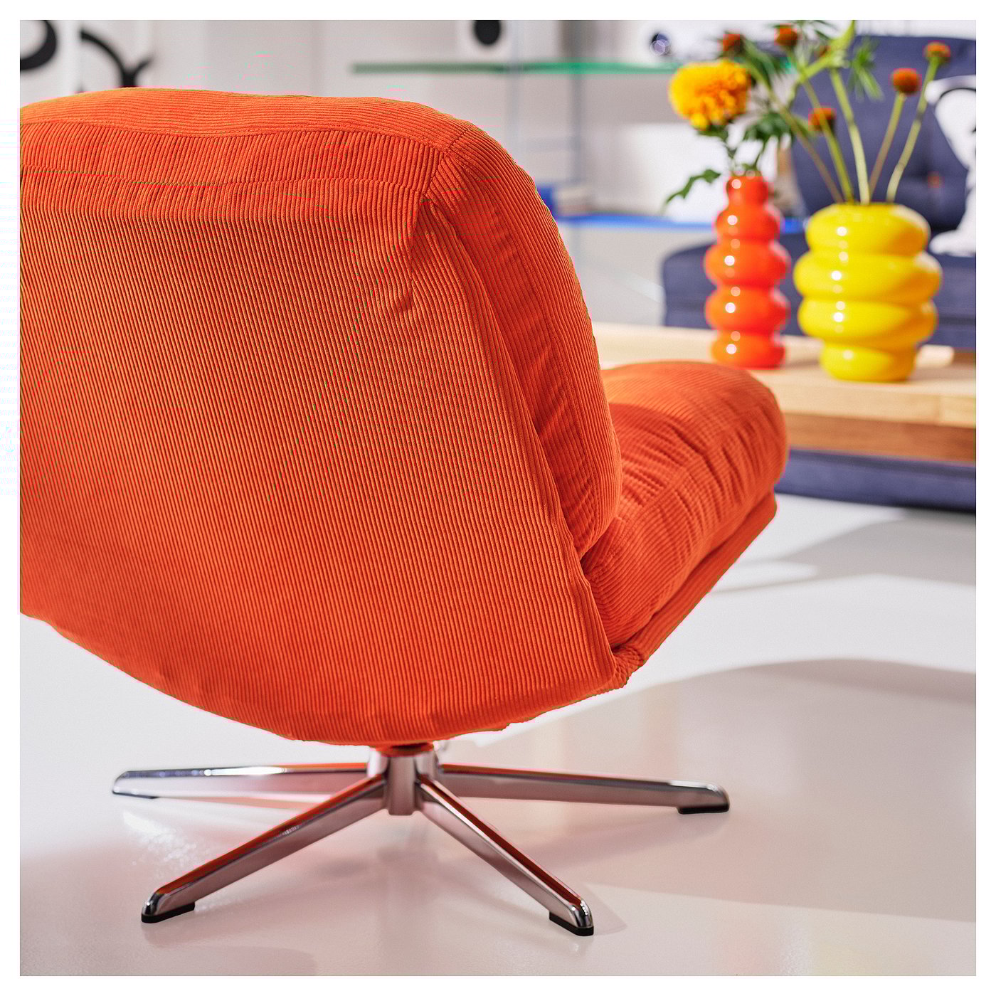DYVLINGE swivel chair, Kelinge orange - IKEA