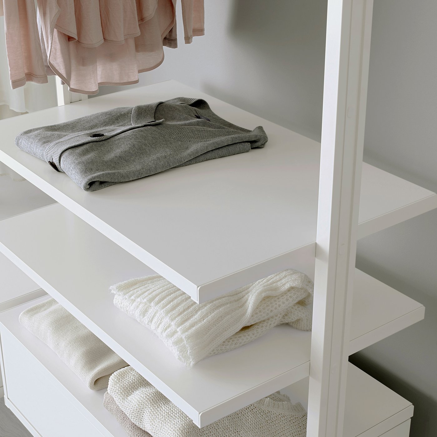 ELVARLI wardrobe combination, white, 361/8x20x871/4-1373/4