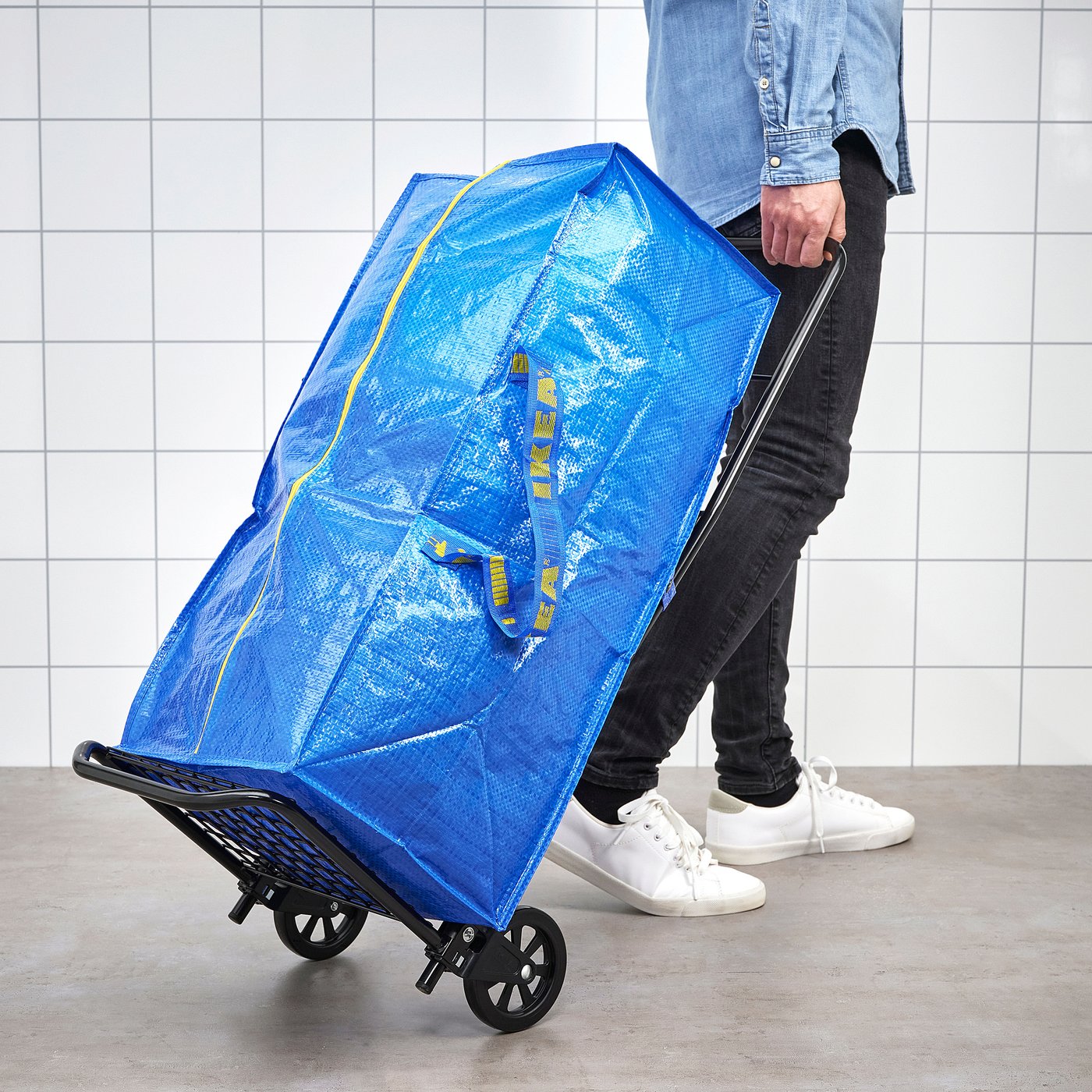 FRAKTA storage bag for cart, blue, 28 ¾x13 ¾x11 ¾