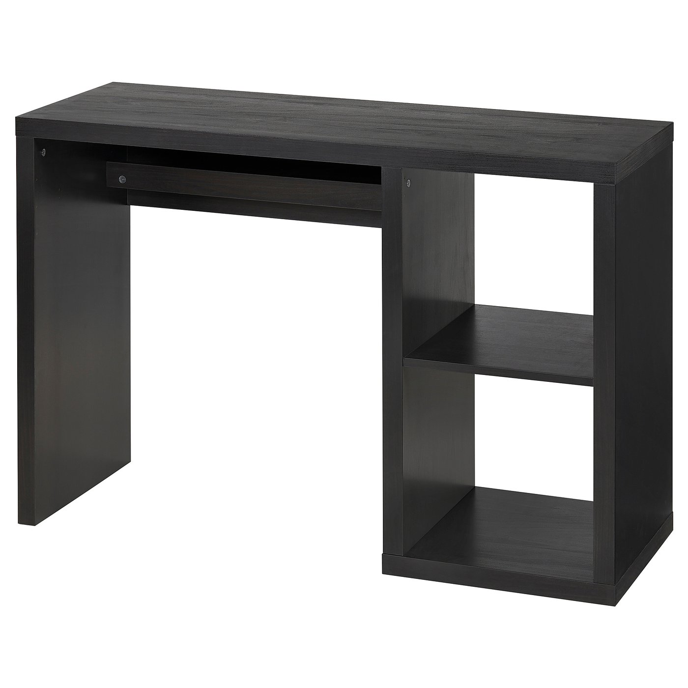 KALLAX desk, black-brown, 433/4x153/8