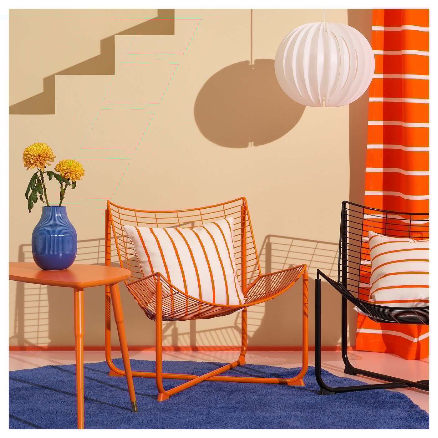 SKÅLBODA armchair, orange - IKEA