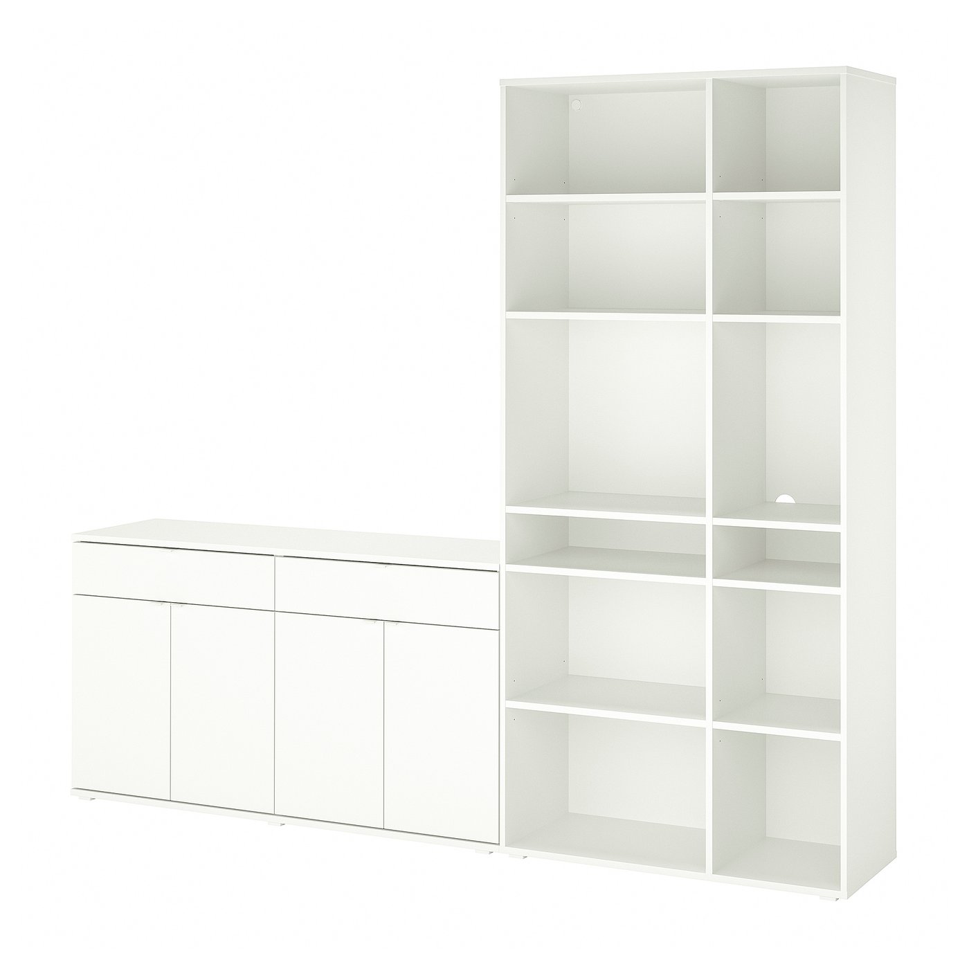 VIHALS storage combination, white, 921/2x181/2x783/4