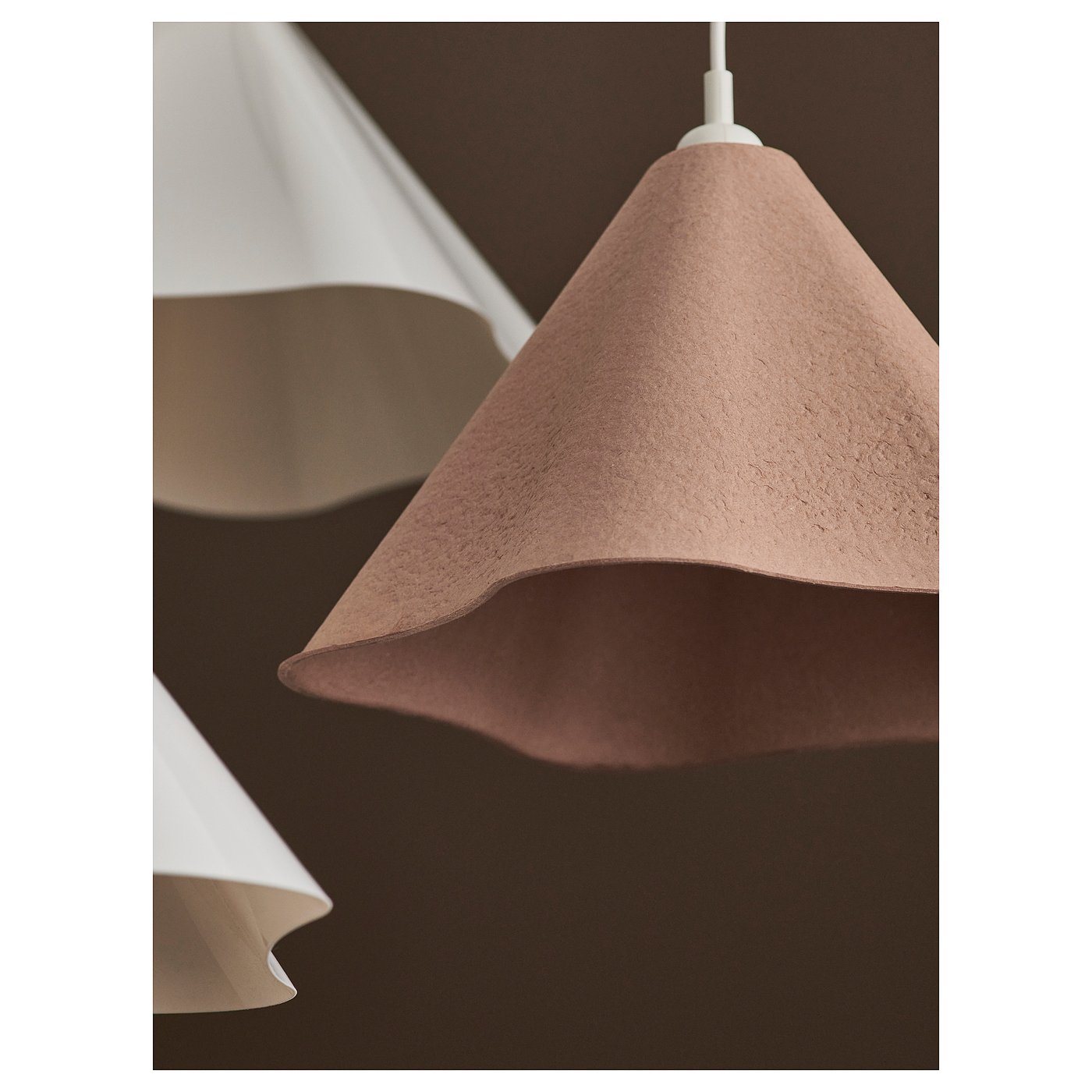ZEBRASÄV pendant lamp, brown/paper, 14