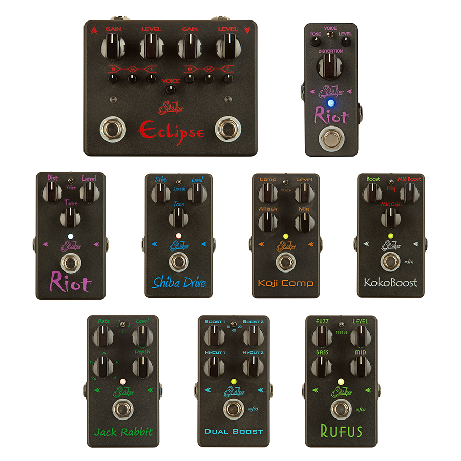 Suhr Amps】ブランドのペダル9種類がデザインを一新して再登場