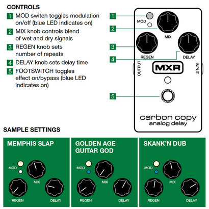 MXR】アナログ・ディレイの大定番モデル「MXR M169 Carbon Copy Analog