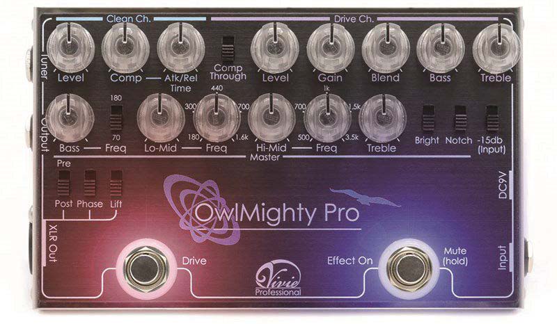 Vivie】ベースプリアンプ”OwlMighty”シリーズの上位モデルが登場