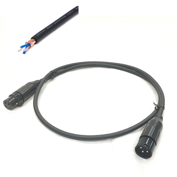 MOGAMI 2534 XLR 黒/1.5m【assy by oyaide・XLR(F)-XLR(M)】【受注生産