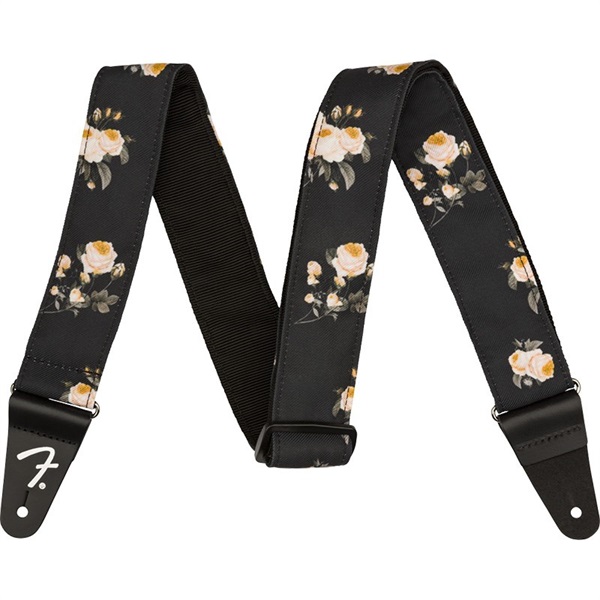 Fender USA 【半期決算セール】 Floral Strap (Black) [#0990638006