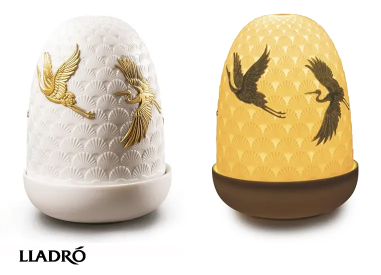 ドーム ランプ （鶴） ワイヤレス テーブルランプ | LLADRO/リヤドロ